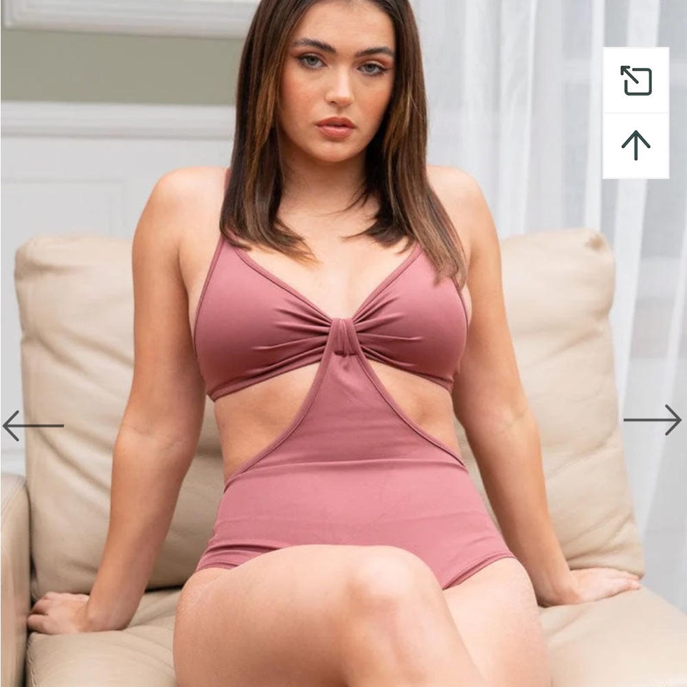 Dusty rose Eloise bodysuit LunaLae pole dance size US10